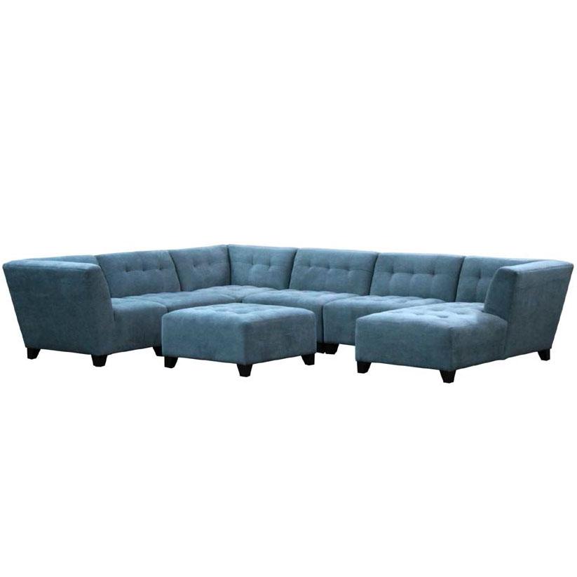 Jonathan Louis Belaire Contemporary Sectional with Tapered Feet